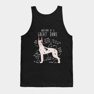 Cropped Harlequin Great Dane Dog Anatomy Tank Top